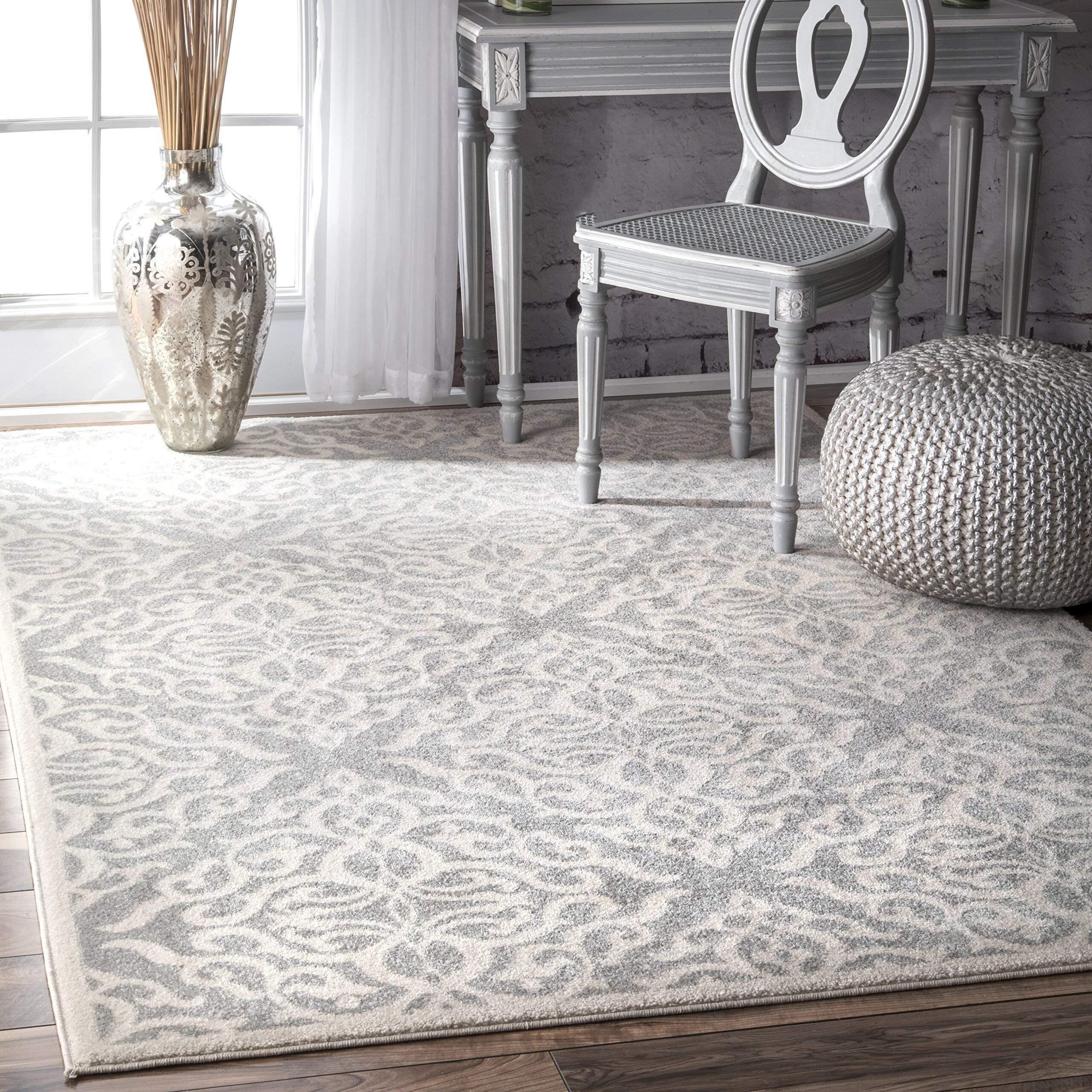 Nuloom Jaime Vintage Trellis Area Rug, 5X7, Gray