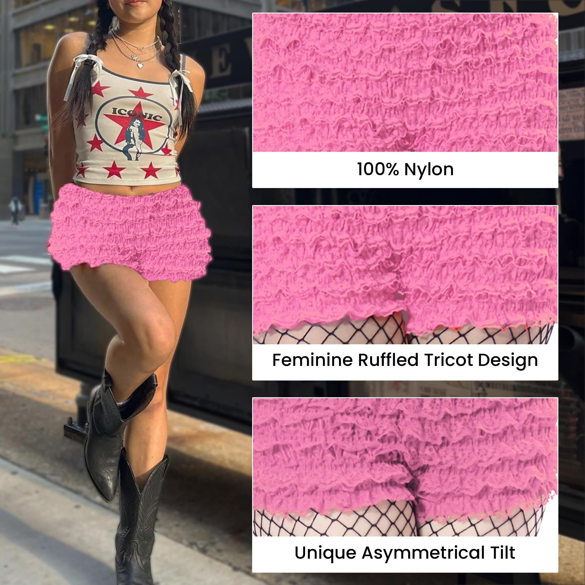 Malco Modes Ruffled Bloomers For Women | Halloween Costumes | Shorts & Ruffle Bloomers Pettipants | Comfortable & Stylish Halloween Underpants Outfits For Women