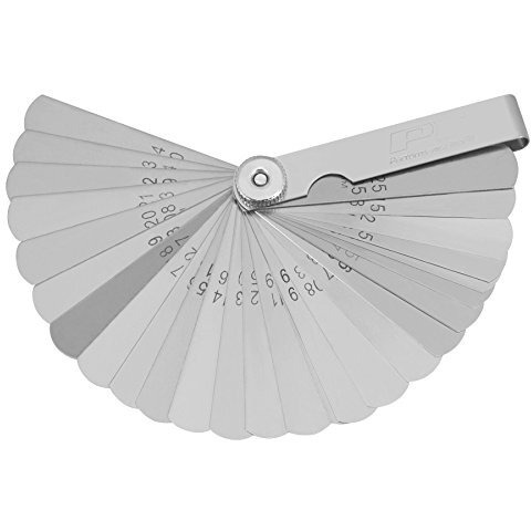 Performance Tool W80528 26-Piece Straight Blades Feeler Gauge Set For Precise Engine Measurements In Sae And Metric Sizes From .0015 To .635 Mm