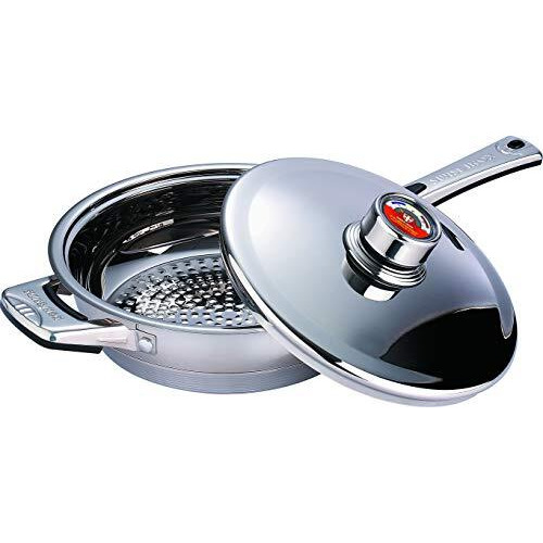 Swiss Inox 18-Piece Stainless Steel Cookware Set, Includes Induction Compatible Fry Pots, Pans, Saucepan, Casserole