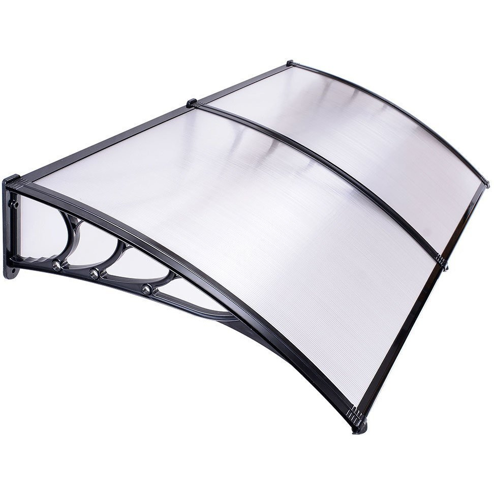 Yescom 80 "&quotX40 "" Door Window Awning Whole One-Piece Polycarbonate Anti-Uv30+ Cover Front Door Outdoor Rain Snow Sunlight Protection Hollow Sheet Patio Yard Door White Board