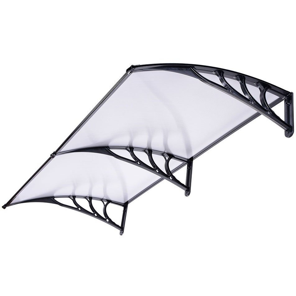 Yescom 80 "&quotX40 "" Door Window Awning Whole One-Piece Polycarbonate Anti-Uv30+ Cover Front Door Outdoor Rain Snow Sunlight Protection Hollow Sheet Patio Yard Door White Board