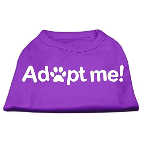 Mirage Pet Products Adopt Me Screen Print Shirt, Medium, Purple
