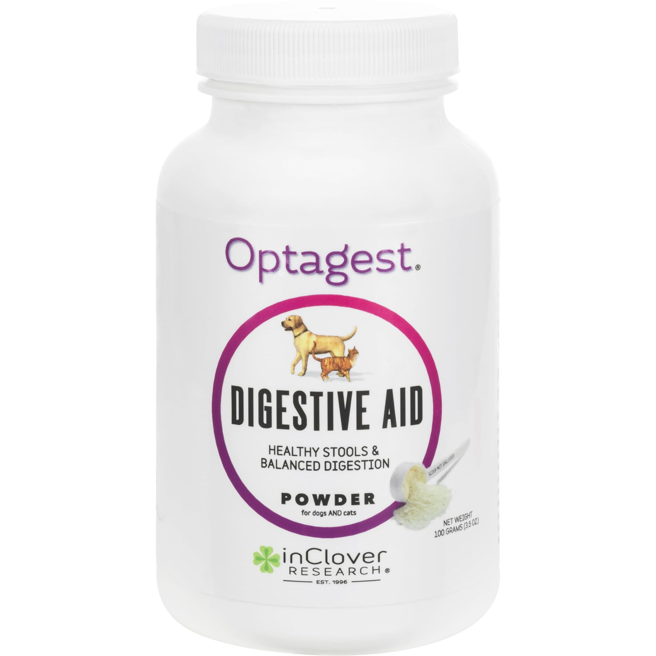In Clover Optagest Daily Digestive Enzymes For Dogs. Organic Prebiotic Natural Enzyme Powder For Immune Support, Healthy Stools And Less Gas. No Foreign Probiotics, 3.5Oz