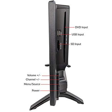 Supersonic Sc-2412 Led Widescreen Hdtv & Monitor 24"", Built-In Dvd Player With Hdmi, Usb, Sd & Ac/Dc Input Dvd/Cd/Cdr High Resolution And Digital Noise Reduction
