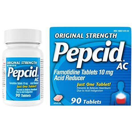 Pepcid Ac Original Strength, 10 Mg Famotidine For Heartburn Prevention & Relief, 90 Ct