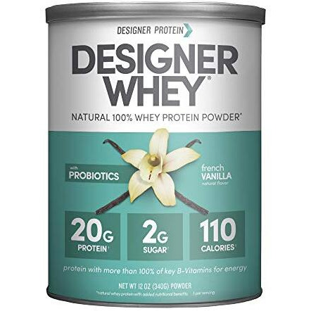 Designer Whey Protein Powder, French Vanilla, 12 Ounce, Non Gmo