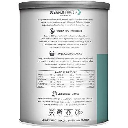 Designer Whey Protein Powder, French Vanilla, 12 Ounce, Non Gmo