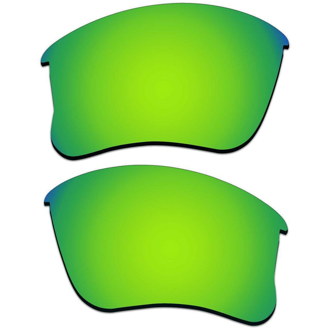 Replacement Lenses For Oakley Flak Jacket Xlj Sunglasses With Polarized (Emerald Green Mirror)