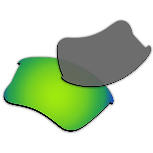 Replacement Lenses For Oakley Flak Jacket Xlj Sunglasses With Polarized (Emerald Green Mirror)