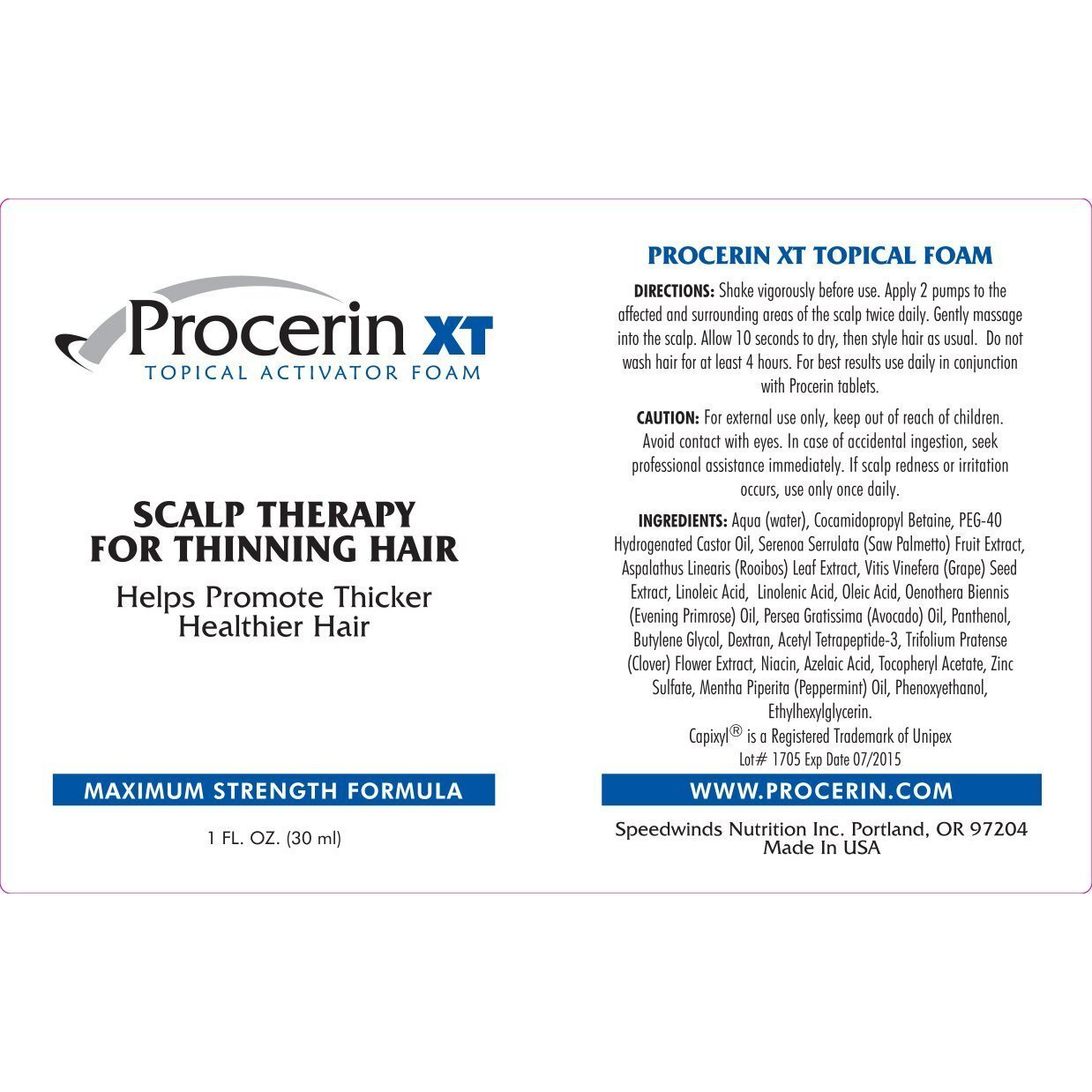 Procerin Combo Pack - 1 Month Supply