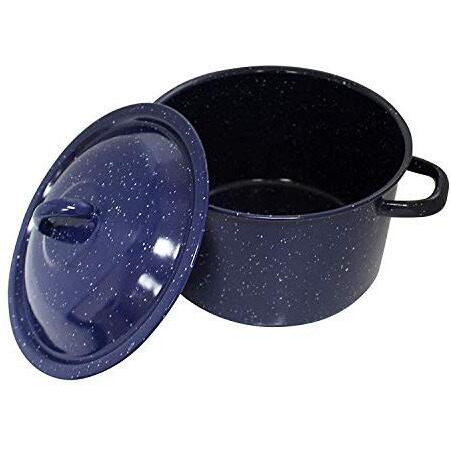 Imusa Usa Speckled Enamel Stock Pot 775-Quart, Blue