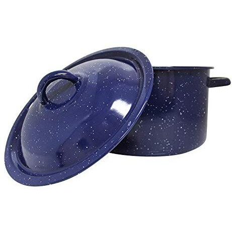 Imusa Usa Speckled Enamel Stock Pot 775-Quart, Blue
