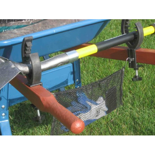 Grizzly Grip Wheelbarrow Tool Holder With Mesh Bag, Secures Tools To Wheelbarrow