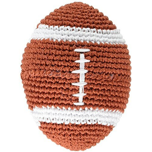 Pet Flys Knit Knacks Organic Crocheted Small Dog Toy - Snap The Football