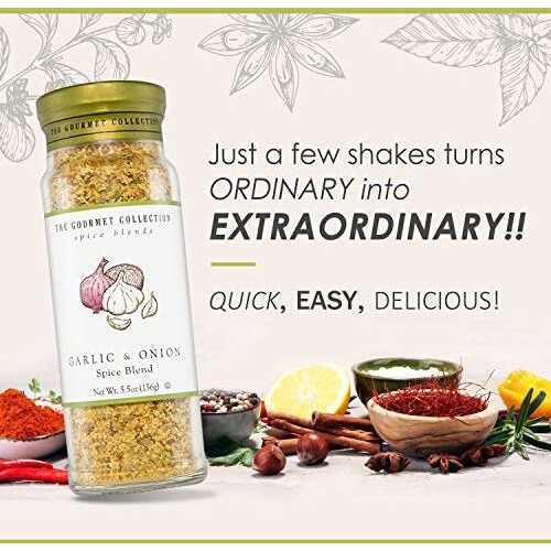 Garlic Powder Seasonings For Cooking - The Gourmet Collection Spice Blends Garlic Onion Spice Blend W/15 Spices - Chicken Burger Vegetable Seasoning