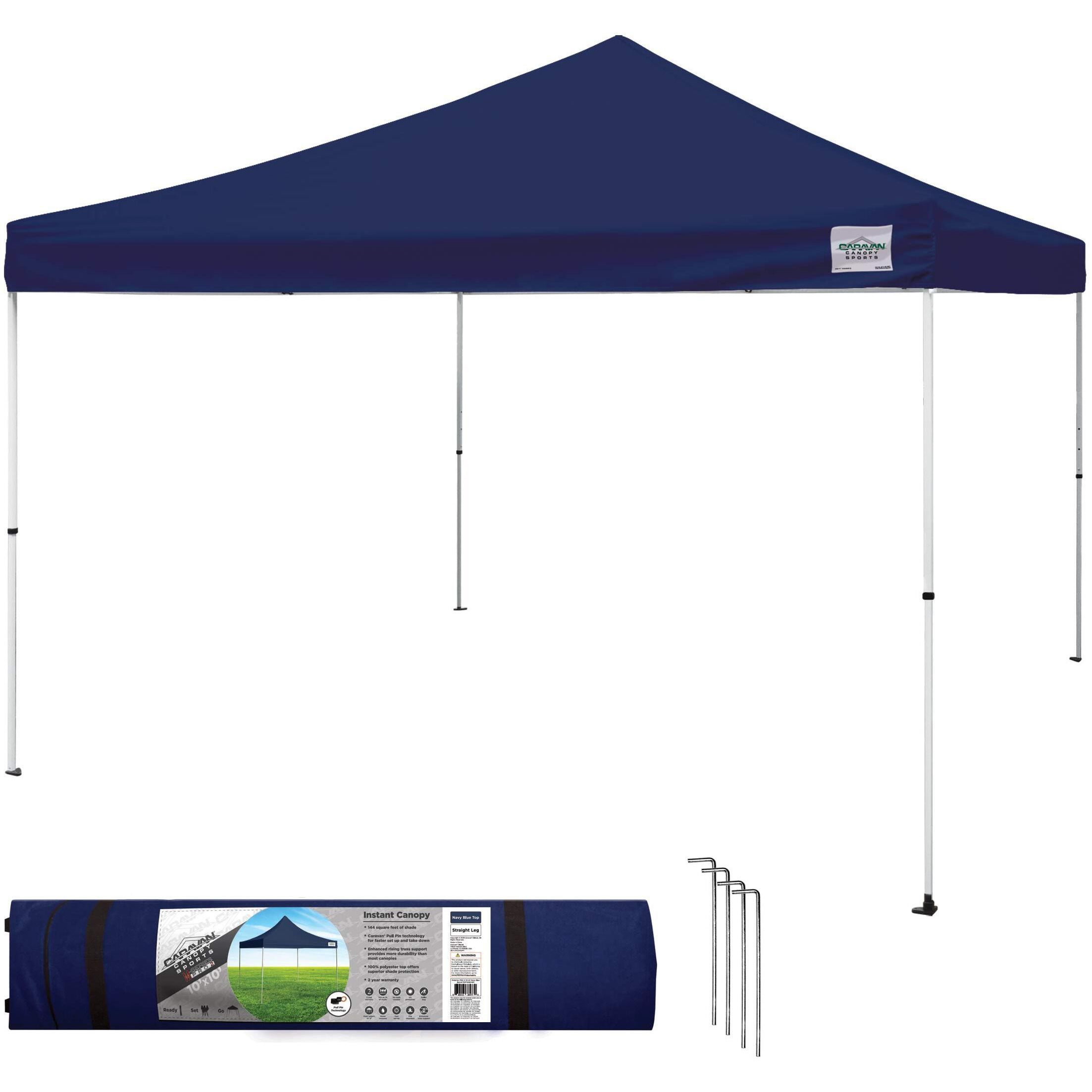 Caravan Canopy Sports 21208100060 Caravan M-Series 2 Pro 12 X 12 Foot Straight Leg Kit, Navy Blue Canopy, 12X12