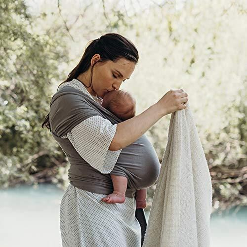 Boba Baby Wrap Carrier Newborn To Toddler - Stretchy Baby Wraps Carrier - Baby Sling - Hands-Free Baby Carrier Wrap - Baby Carrier Sling -Baby Carrier Newborn To Toddler 7-35 Lbs (Grey)