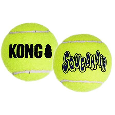 Kong - Squeakair   Ball - Dog Toy Premium Squeak Tennis Balls, Gentle On Teeth - Large