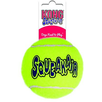 Kong - Squeakair   Ball - Dog Toy Premium Squeak Tennis Balls, Gentle On Teeth - Large