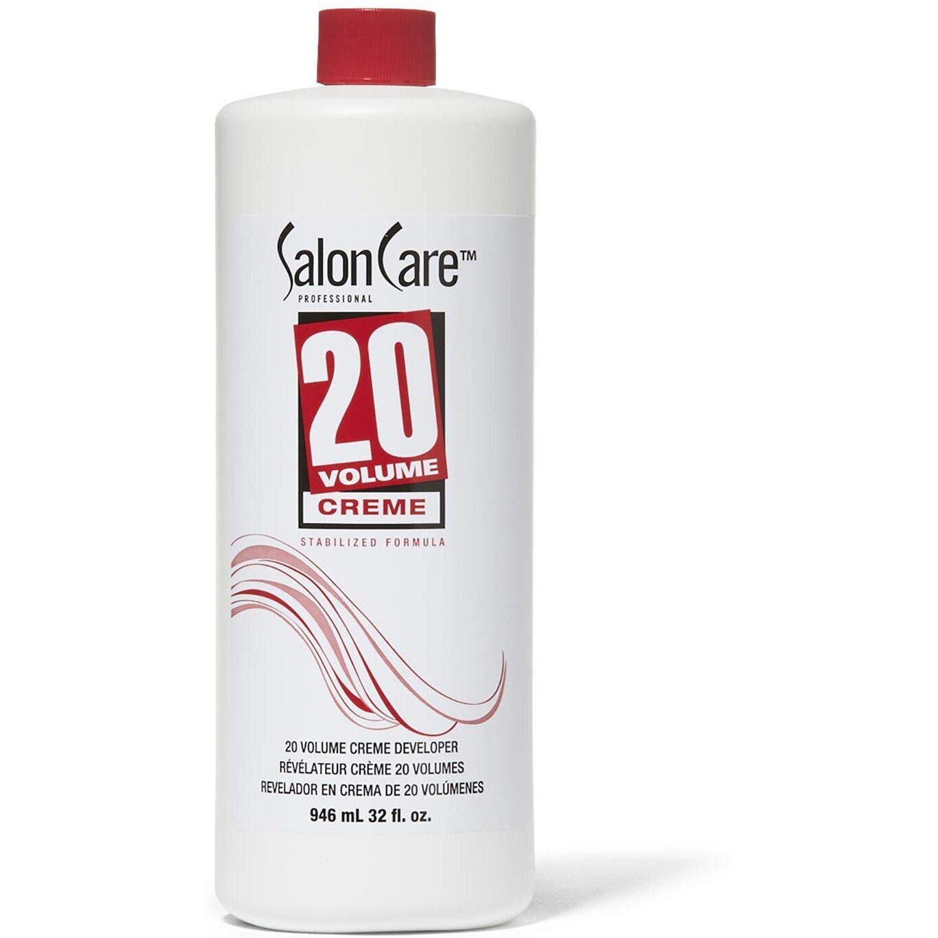 Salon Care 20 Volume Creme Developer, Uniform Lift, Easy To Handle Cream Consistency, Stabilized Formula, 32 Ounce