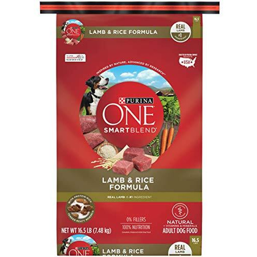 Purina One Natural Dry Dog Food, Smartblend Lamb & Rice Formula - 16.5 Lb. Bag