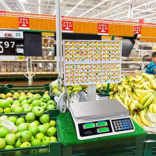 Safstar Electronic Price Computing Scale Lcd Digital Commercial Food Meat Weighting Scale 66 Ib Capacity
