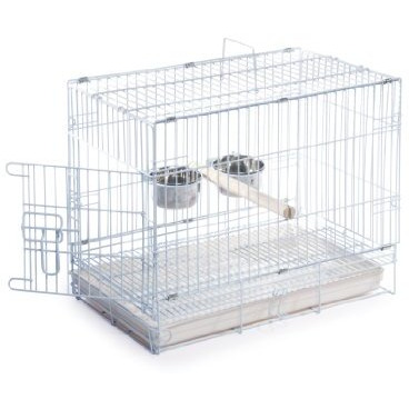 Prevue Hendryx Travel Bird Cage 1305 White, 20-Inch By 12-1/2-Inch By 15-1/2-Inch