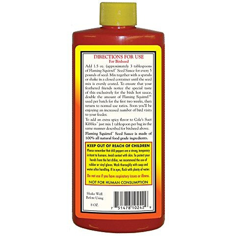 Cole's Fs08 Flaming Squirrel Seed Sauce, 8-Ounce