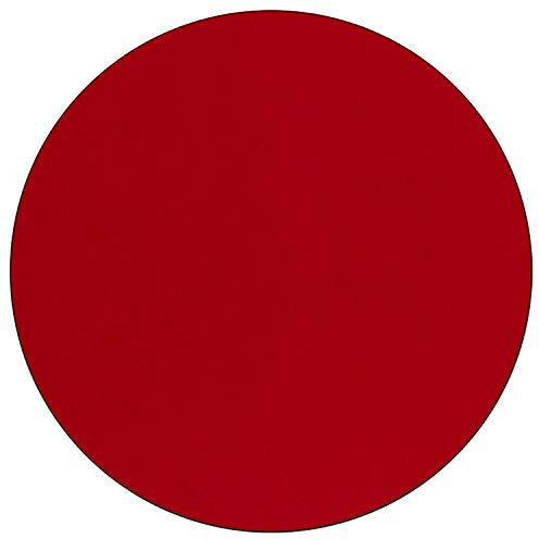 Flash Furniture Wren 48'' Round Red Thermal Laminate Activity Table - Standard Height Adjustable Legs