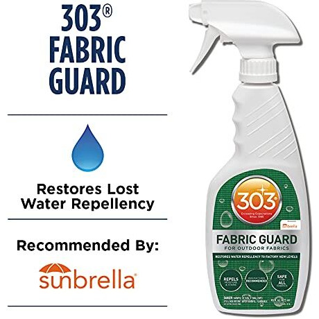 303 Fabric Guard - For Outdoor Fabrics - Restores Water Repellency To Factory New Levels - Repels Moisture And Stains - Manufacturer Recommended - Safe For All Fabrics, 16 Fl. Oz. (30605Csr)