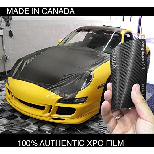 Vvivid Xpo Black Carbon Fiber 5Ft X 1Ft 8Yr Car Wrap Vinyl Roll With Air Release