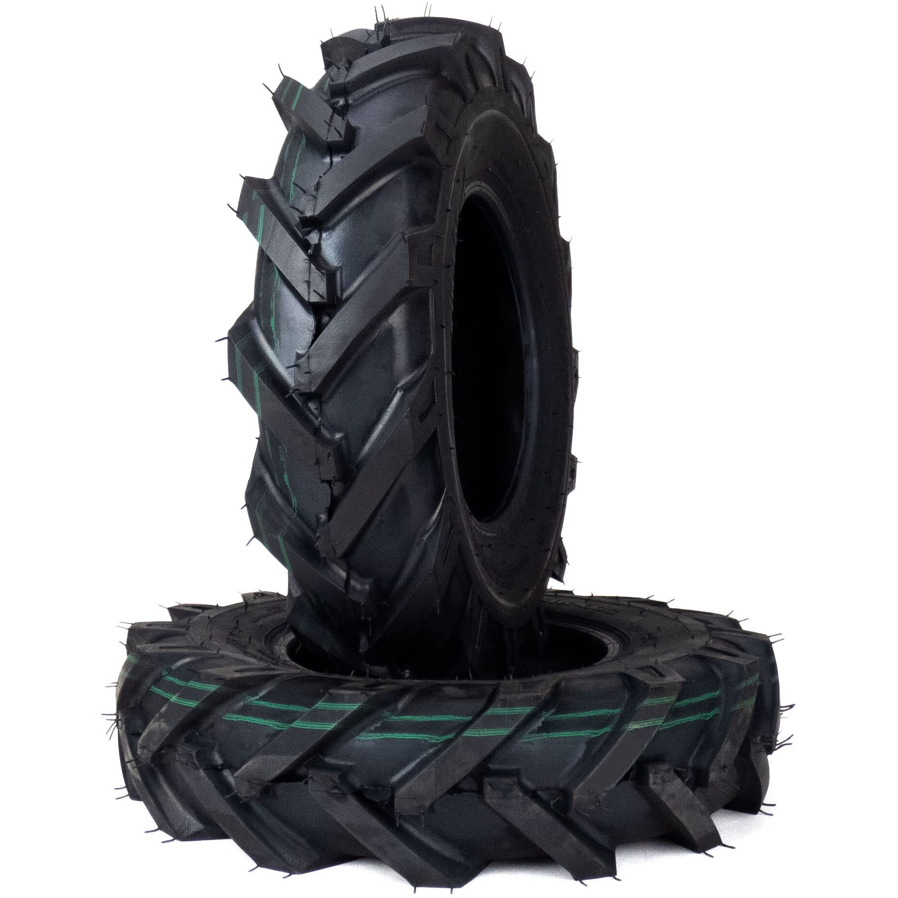 (2) Tiller Tires 4.8X4X8 4.8X4-8 4.80-4.00-8 480/400-8 Ag Tread 4 Ply