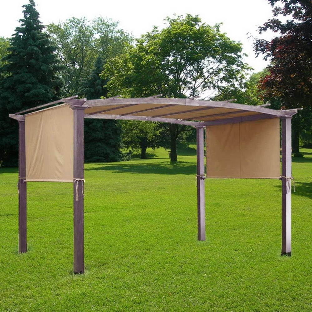 Yescom 17X6.8 Ft Universal Canopy Cover Replacement For 6Ft Curved Pergola Structure Beige