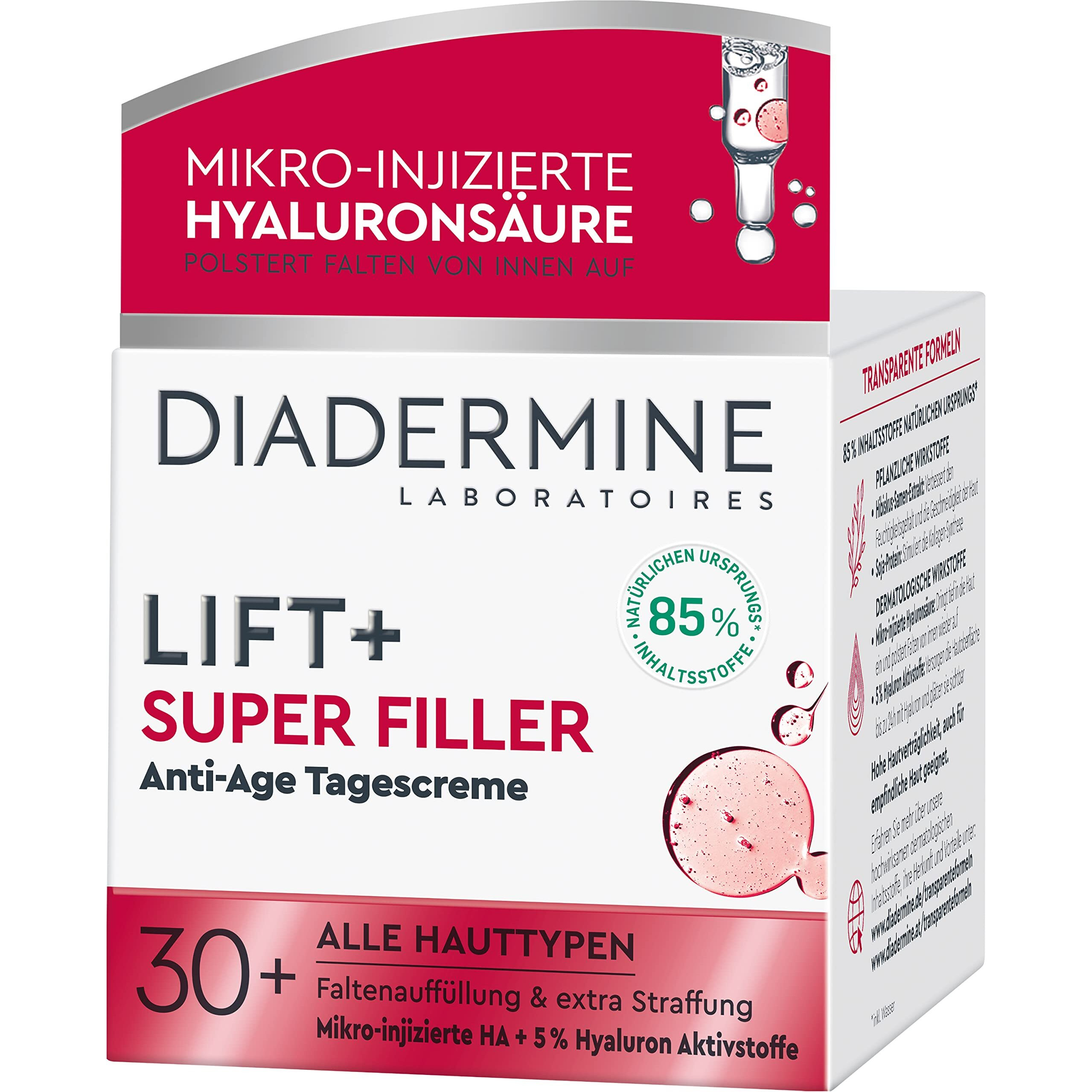 Diadermine Lift + Superfiller Hyaluron Anti-Age Day Cream - 176 Floz (50 Ml)