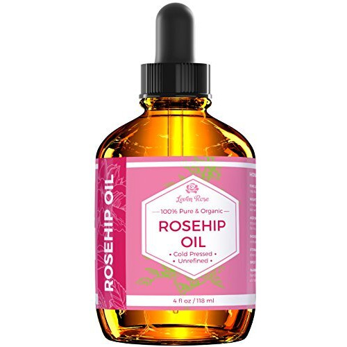 Leven Rose Rosehip Seed Oil, 100% Pure Organic Unrefined Cold Pressed Anti Aging Rose Hip Moisturizer For Hair Skin & Nails, 4 Fl Oz