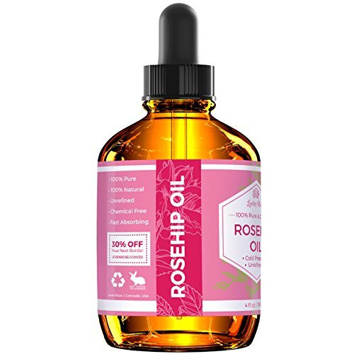 Leven Rose Rosehip Seed Oil, 100% Pure Organic Unrefined Cold Pressed Anti Aging Rose Hip Moisturizer For Hair Skin & Nails, 4 Fl Oz