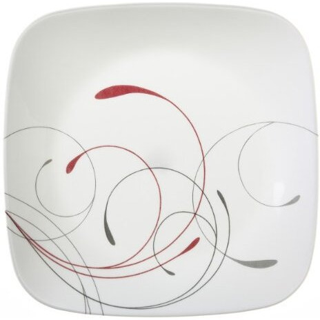 Corelle Dinnerware Dessert Plates Set, Square Splendor 6.5"" Perfect Size For Dessert, (Set Of 6)