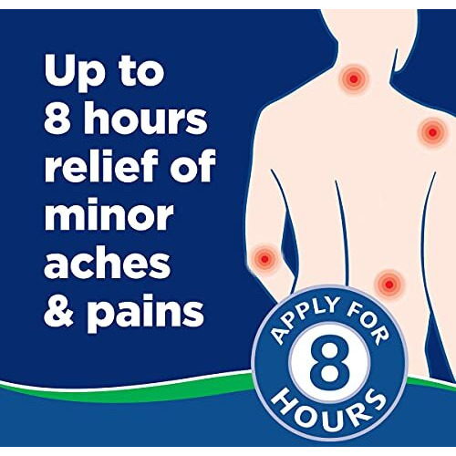 Salonpas Pain Relieving Patch, Large, 6 Count, For Back, Neck, Shoulder, Knee Pain And Muscle Soreness, 8 Hour Pain Relief