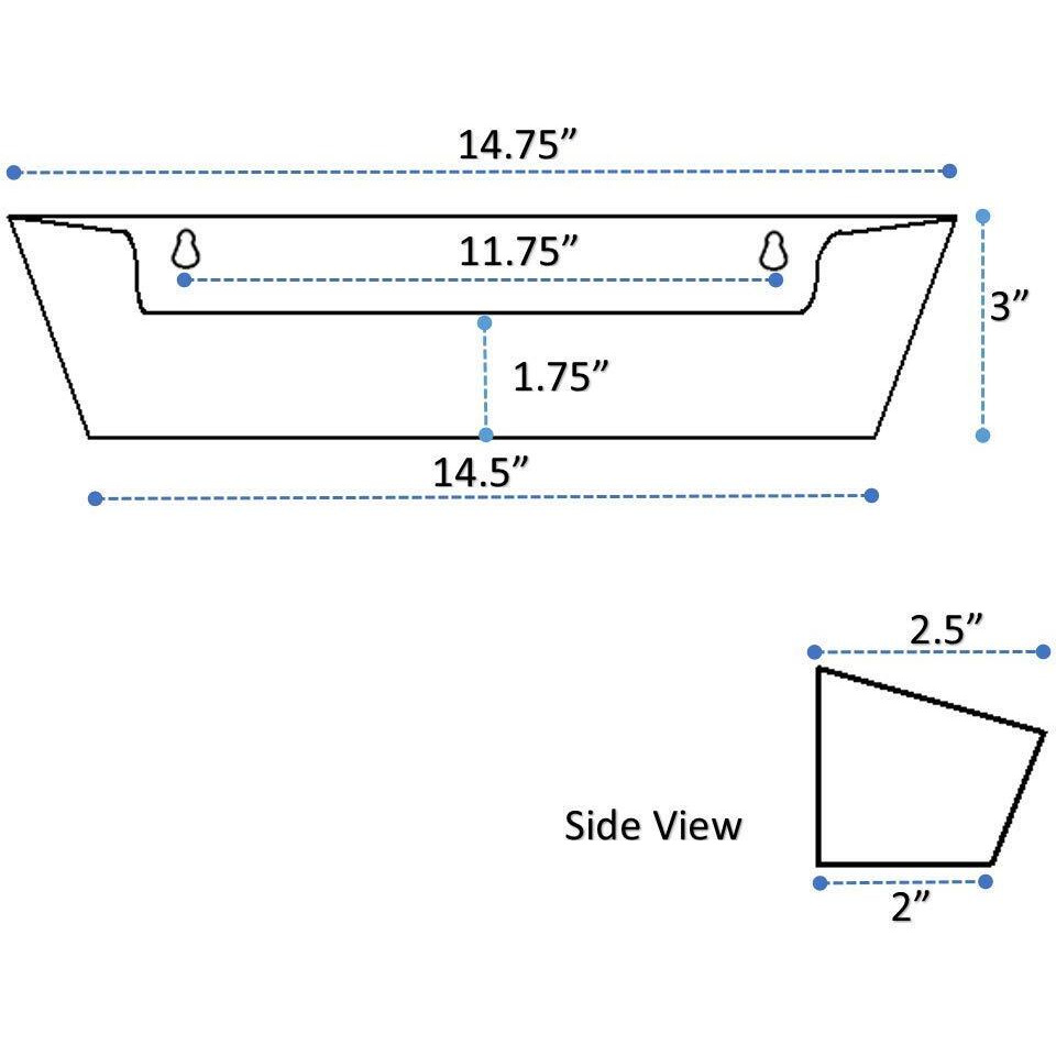 H. Bowes Sink Front Tip-Out Tray (For 15 "" Wide Space, 14-3/4 "" Tray Size, White)