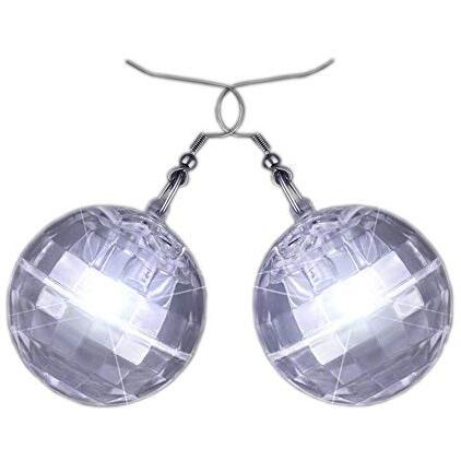 Blinkee Light Up Groovy Disco Mirror Ball Crystal Earrings