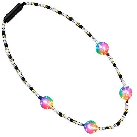 Blinkee Flashing Multicolor Disco Prism Balls Fancy Party Necklace