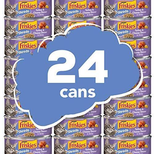 Purina Friskies Gravy Wet Cat Food, Shreds - (24) 5.5 Oz. Cans