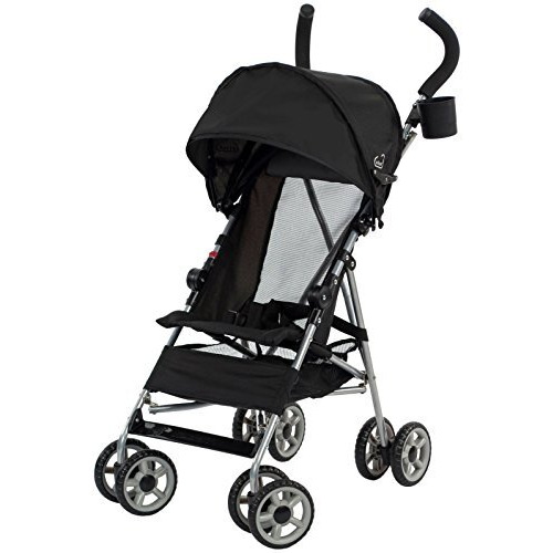 Kolcraft Cloud Lightweight Umbrella Stroller With Large Sun Canopy, Black