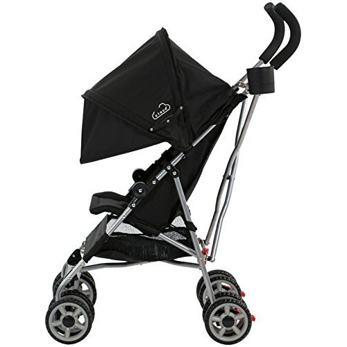 Kolcraft Cloud Lightweight Umbrella Stroller With Large Sun Canopy, Black