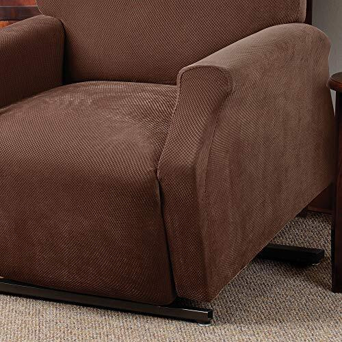 Surefit Stretch Pique Recliner Slipcover In Chocolate