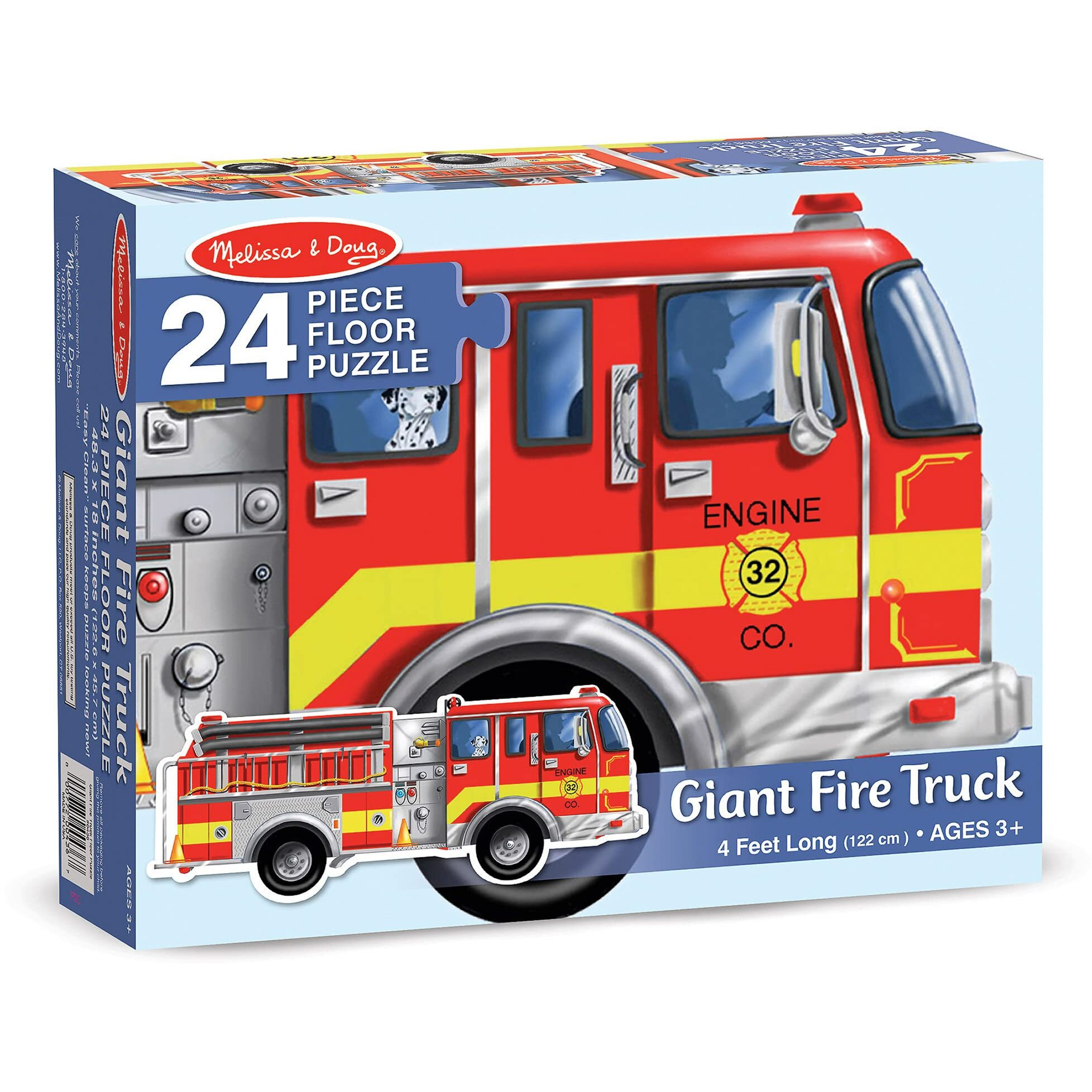 Melissa & Doug Giant Fire Truck Floor Puzzle 24 Piece