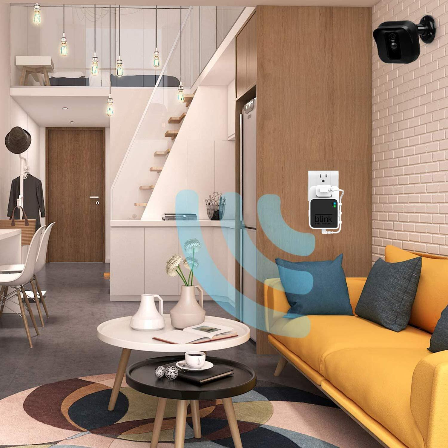 Outlet Wall Mount For Blink Sync Module 2, Mount Bracket Holder For Bink Ourdoor Indoor Camera Security With No Messy Easy To Move (White)