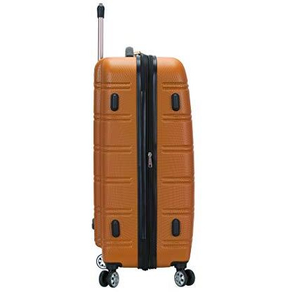 Rockland Melbourne Hardside Expandable Spinner Wheel Luggage, Orange, 3-Piece Set (20/24/28)