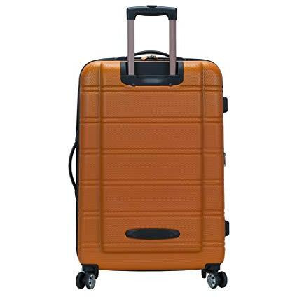 Rockland Melbourne Hardside Expandable Spinner Wheel Luggage, Orange, 3-Piece Set (20/24/28)